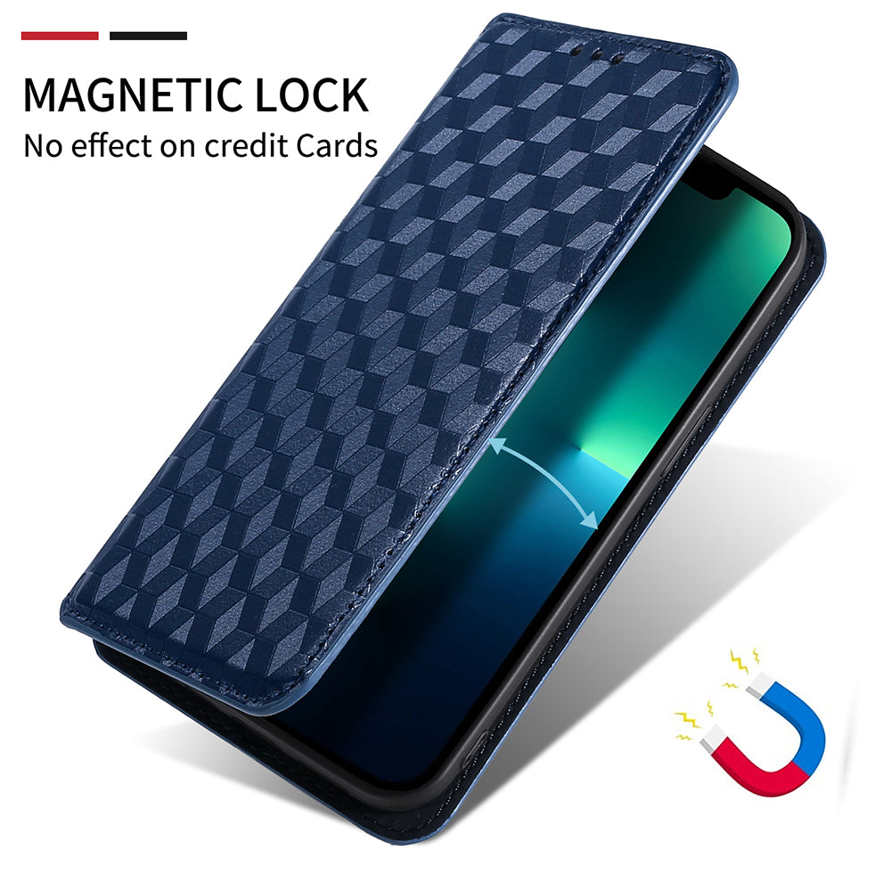 For Samsung Galaxy M14 5G Stand Phone Cover Wallet Imprinted Rhombus Pattern PU Leather TPU Phone Case For Samsung Galaxy M14 5G Stand Phone Cover Wallet Imprinted Rhombus Pattern PU Leather TPU Phone Case